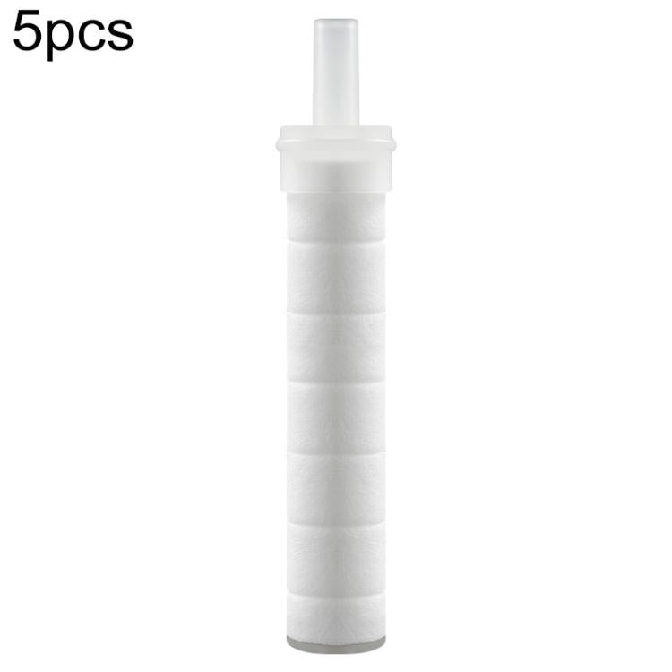 White shower water filter cartridge, cylindrical PP cotton insert, 16.5 x 2.6 cm