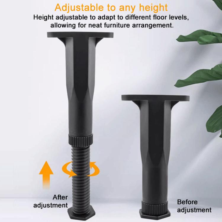 10pcs/Pack 9-16cm Adjustable Height Furniture Plastic Support Feet Bed Frame Crossbeam Support Brackets