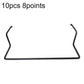 Set of 10 black mattress anti-slip guardrail strips with 8-prong ends