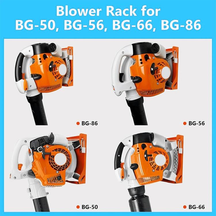 Orange blower rack for BG-50, BG-56, BG-66, and BG-86 handheld blowers