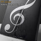 Piano music sheet binder with waterproof, stain-resistant black cover
