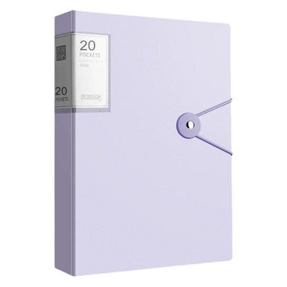 A4 Transparent Inner Pocket Document Storage Folder with Buckle, 20 Pockets, 30 Pockets, 40 Pockets, 60 Pockets, 100 Pockets