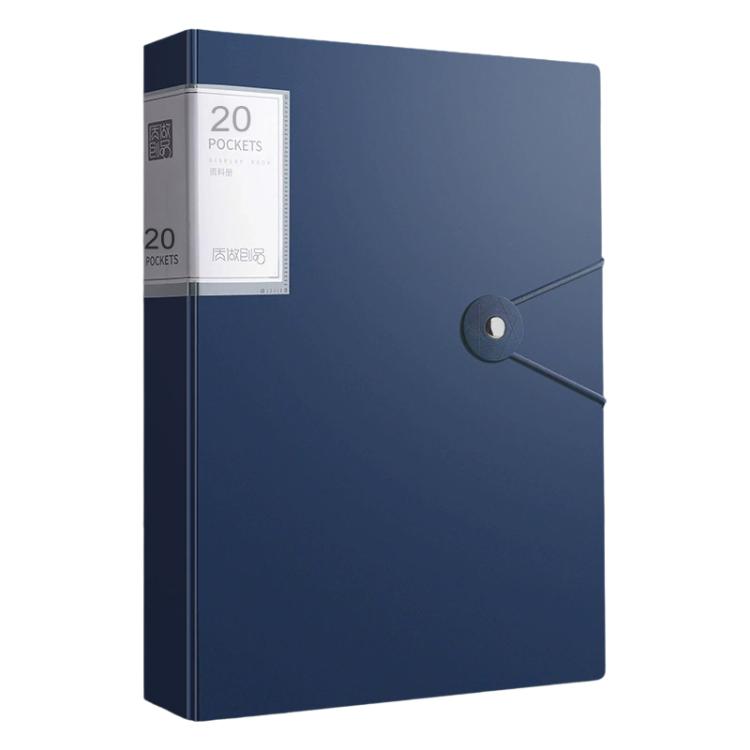 A4 Transparent Inner Pocket Document Storage Folder with Buckle, 20 Pockets, 30 Pockets, 40 Pockets, 60 Pockets, 100 Pockets