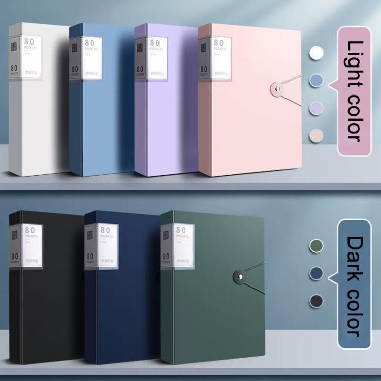 A4 Transparent Inner Pocket Document Storage Folder with Buckle, 20 Pockets, 30 Pockets, 40 Pockets, 60 Pockets, 100 Pockets