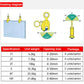 Hoisting diagram and specifications for steel plate lifting clamps with load ratings