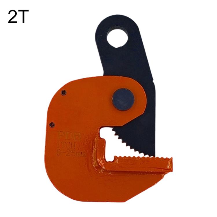 2T steel forged flip clamp, orange clamping jaw with black top loop