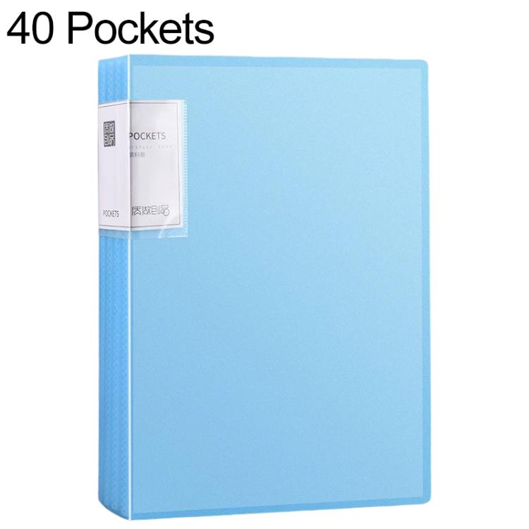 A4 Translucent Inner Pocket Document Storage Folder, 20 Pockets, 30 Pockets, 40 Pockets, 60 Pockets, 100 Pockets