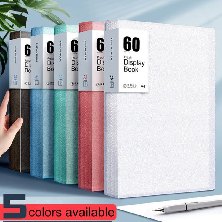 A4 Translucent Inner Pocket Document Storage Folder, 20 Pockets, 30 Pockets, 40 Pockets, 60 Pockets, 100 Pockets