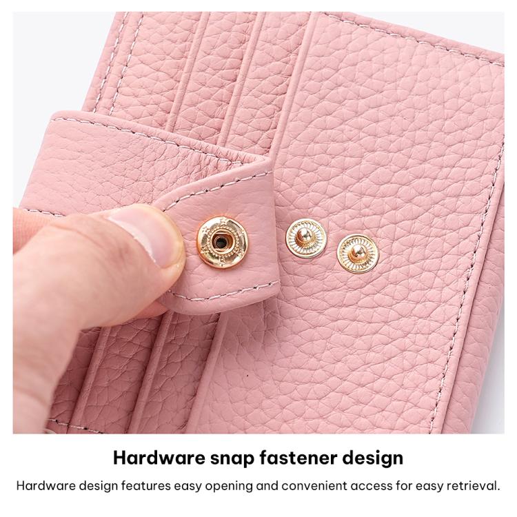 KB90 Genuine Leather RFID Multi-Card Buckle Card Bag