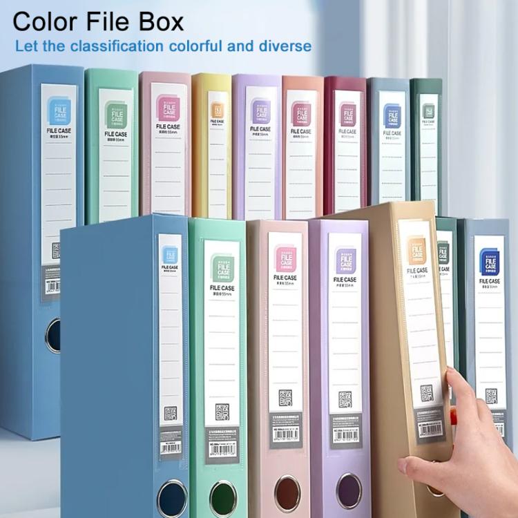 PP Thickened A4 Foldable File Storage Box, 2.0cm, 3.5cm, 5.5cm, 7.5cm