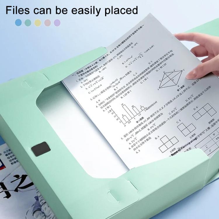 PP Thickened A4 Foldable File Storage Box, 2.0cm, 3.5cm, 5.5cm, 7.5cm