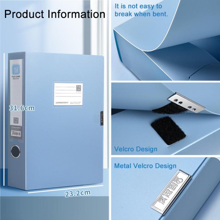 PP Thickened A4 Foldable File Storage Box, 2.0cm, 3.5cm, 5.5cm, 7.5cm