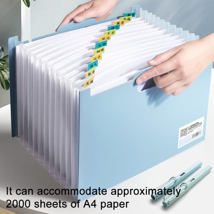 A4 Portable Multiple Compartments File Folder with Index Tabs