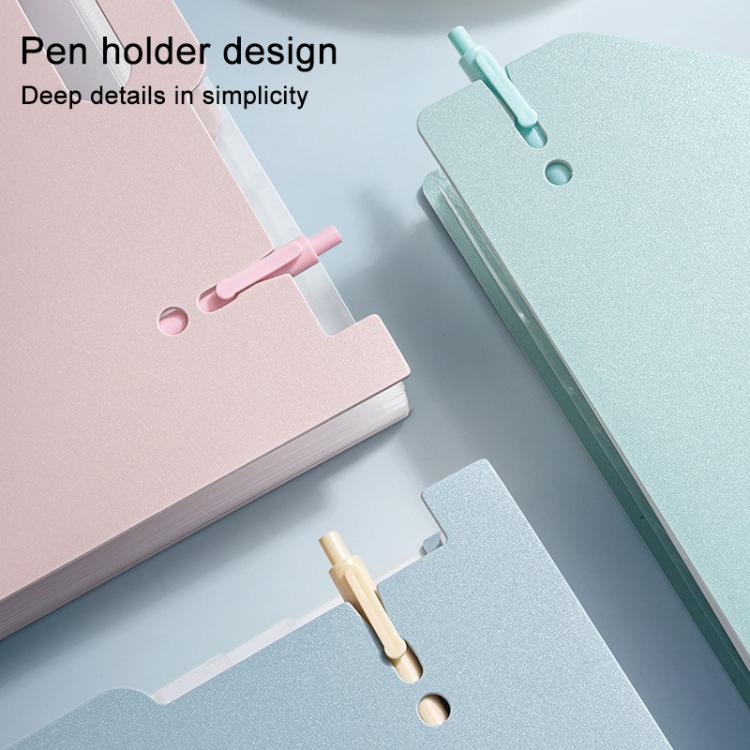 A4 Portable Multiple Compartments File Folder with Index Tabs