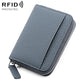 KB29 Genuine Leather RFID Zipper Accordion Card Holder