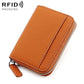 KB29 Genuine Leather RFID Zipper Accordion Card Holder