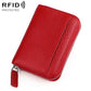 KB29 Genuine Leather RFID Zipper Accordion Card Holder