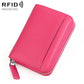 KB29 Genuine Leather RFID Zipper Accordion Card Holder