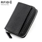 KB29 Genuine Leather RFID Zipper Accordion Card Holder