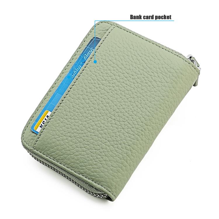 KB29 Genuine Leather RFID Zipper Accordion Card Holder