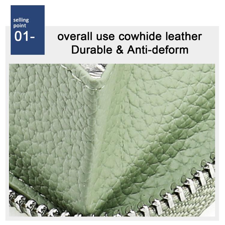 KB29 Genuine Leather RFID Zipper Accordion Card Holder