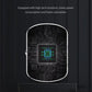 Black 4G GPS tracker with white frame edge, circuit-style display on back