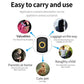 Black GPS tracker device with yellow center ring for anti-loss location monitoring