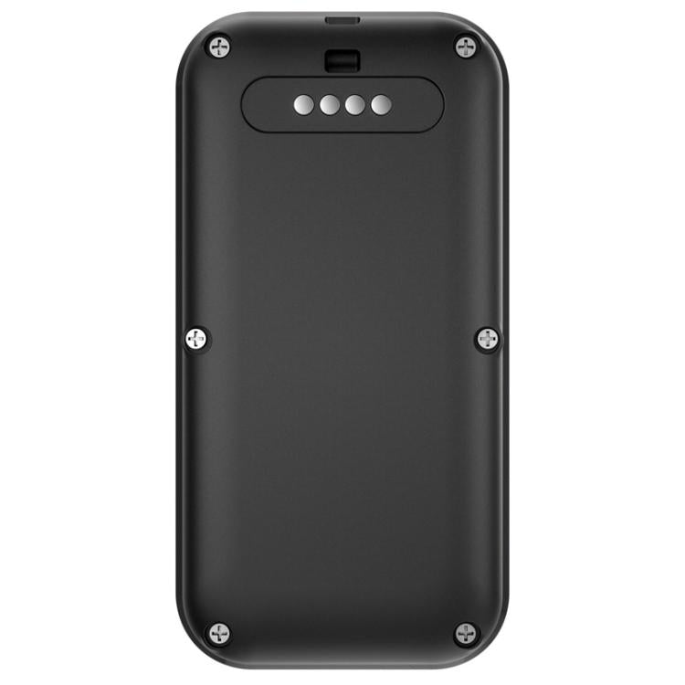 GPS location tracker back panel, black with charging contacts and mounting screws