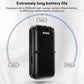 GPS location tracker back view with battery life duration markers on infographic