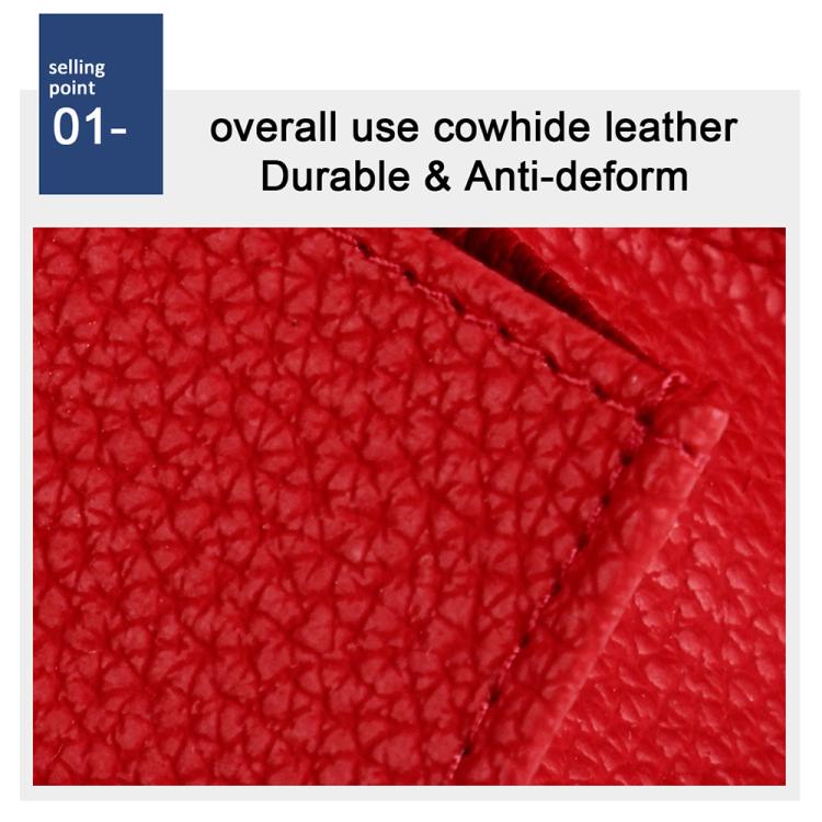 KB301 RFID Anti-theft Genuine Leather Zipper Card Bag