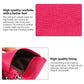 Red genuine leather double-zip key coin purse with zipper and interior view