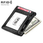 Carbon fiber RFID anti-theft card bag wallet, dark with credit card window and cards
