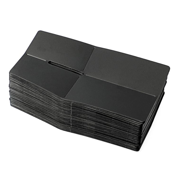 Black RFID anti-theft card holder stack with top slot cutout
