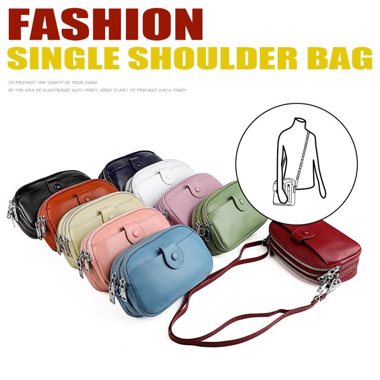 Genuine leather crossbody bags set with multiple colors and adjustable shoulder straps