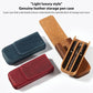 Crazy Horse Leather Magnetic Drawer Style Three Pieces Pencil Case