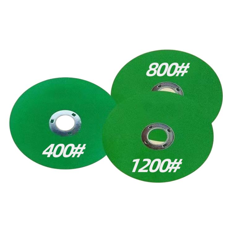 Green grinding polishing discs with 400#, 800#, and 1200# grit markings