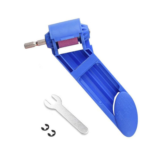 Portable Drill Bit Grinding Wheel Sharpener Quick Sharpening Grinder, Blue Grinding Tool Set, Orange Grinding Tool Set, Grinding Wheel + Wrench + Washer, Grinding Wheel