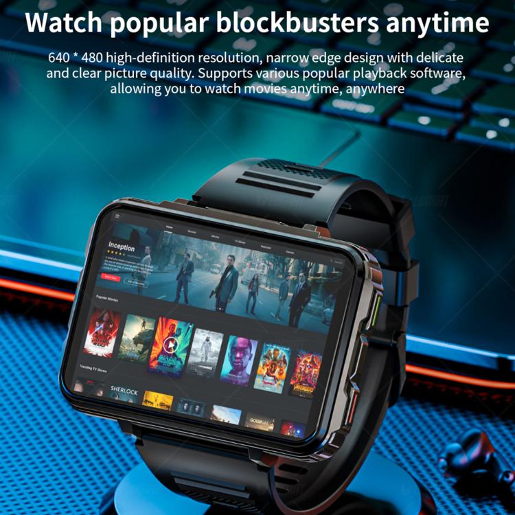Black LOKMAT APPLLP 5 Max smartwatch displaying a video streaming interface