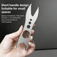 Silver short-handle wrench with hex openings for use in small spaces