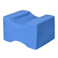 Blue side-lying knee support pad pillow, wedge-shaped leg cushion with curved top
