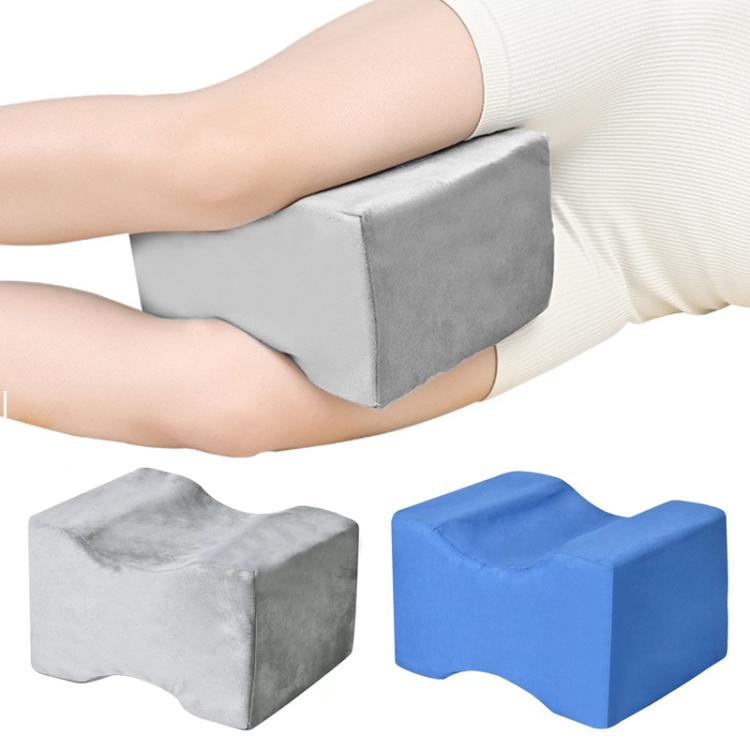 Gray and blue side-lying knee support pad pillows, wedge knee cushions