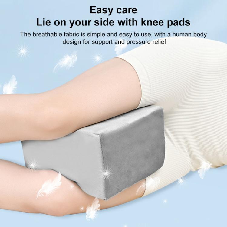 Gray side-lying knee support pad pillow, wedge cushion for side-sleeping