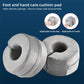 Set of two gray circular hand and foot positioning cushions with central openings