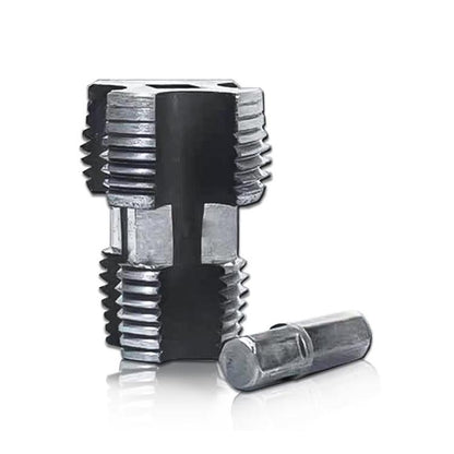 Tapered PPR internal-thread opener tool with hex handle and cutting teeth
