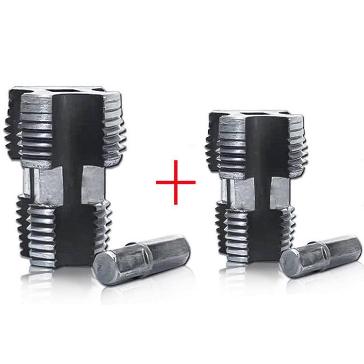 Tapered internal thread opener tool set showing combined 4/6 point and 6-point/1-inch options