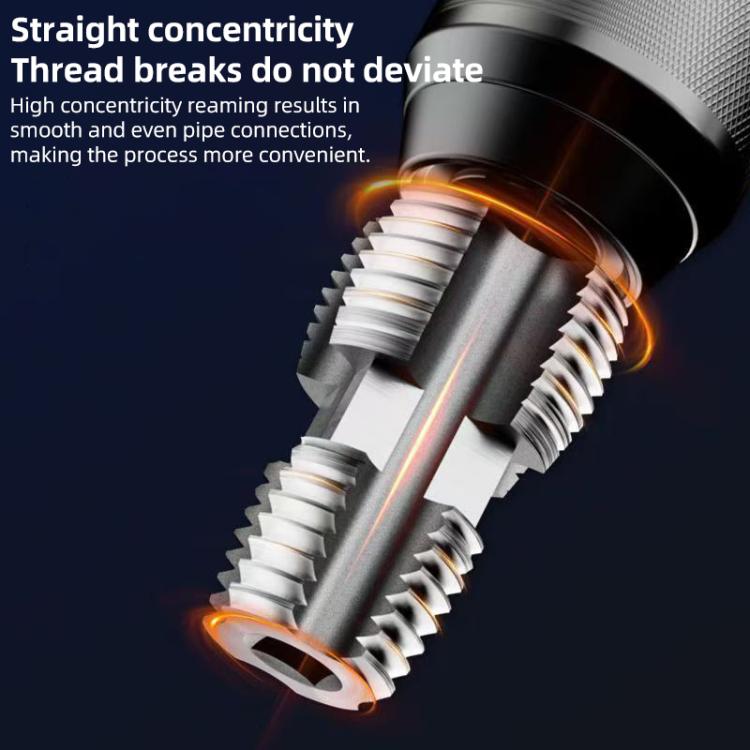 Spiral reaming cutter head with tapered blades for precise internal threading