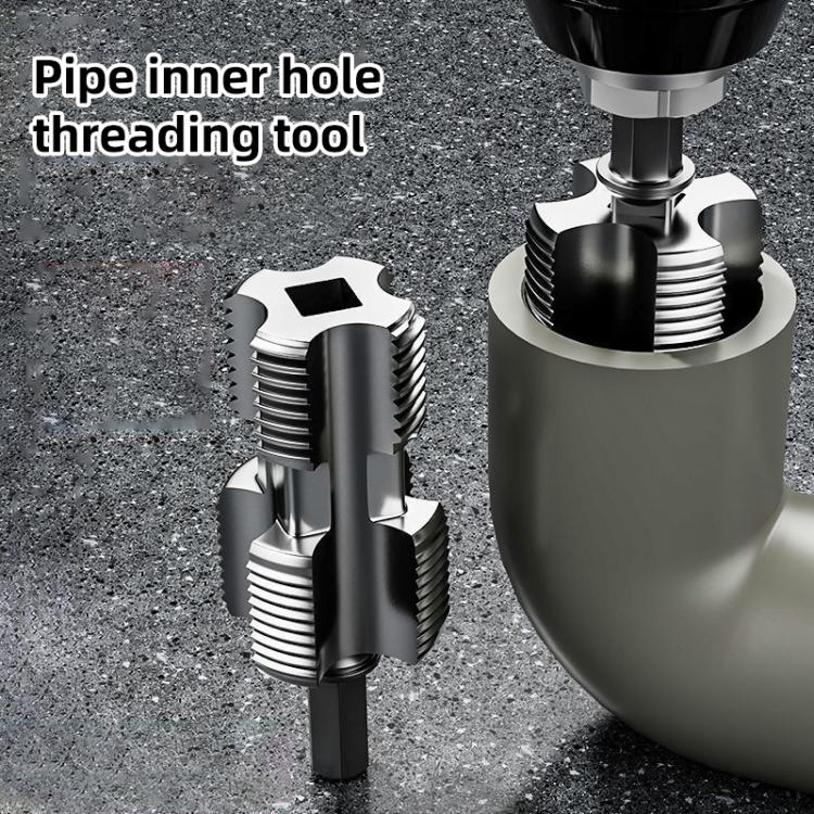 Tapered internal pipe thread opener tool with multi-point teeth