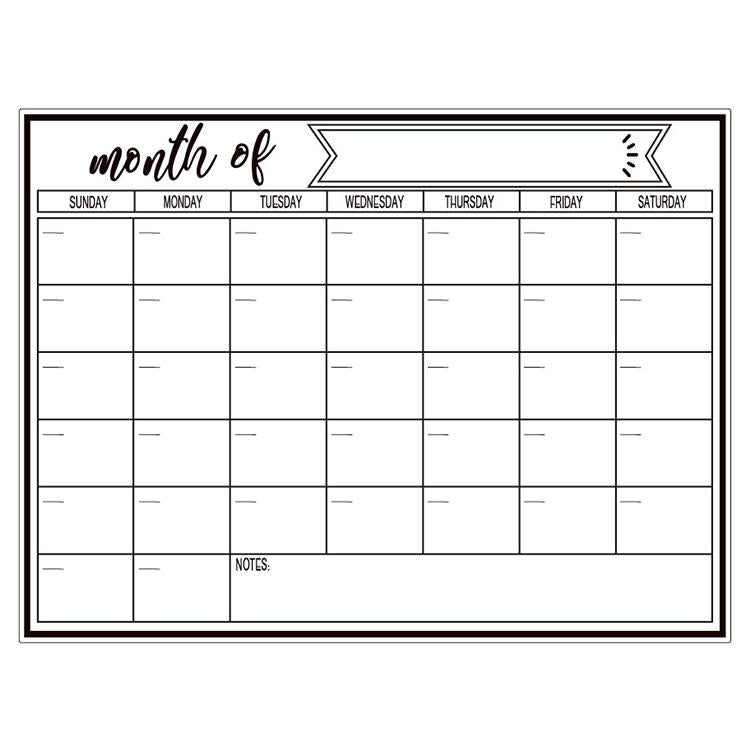 Monthly Plan Magnetic Refrigerator Message Board, 21x28cm, 42x29.7cm