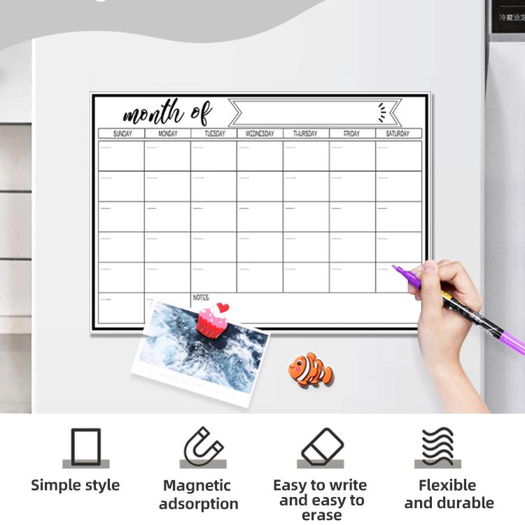Monthly Plan Magnetic Refrigerator Message Board, 21x28cm, 42x29.7cm