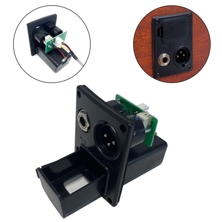 Four-band guitar EQ pickup assembly with wiring board and rear output jack